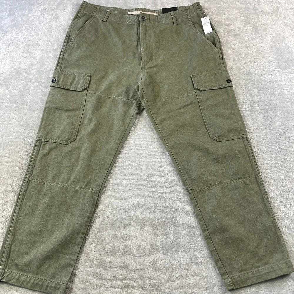 Banana Republic Surplus Cargo Pants Mens 36x30 Green Tapered Military Casual